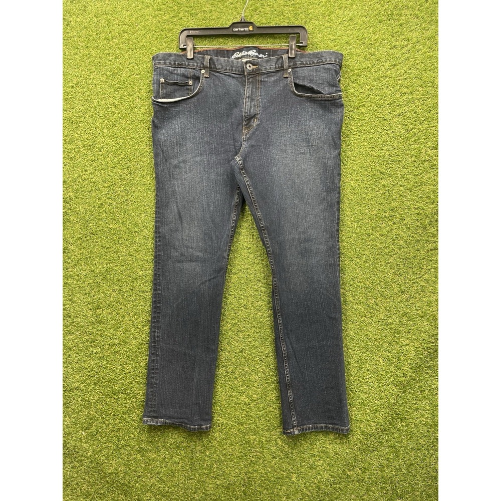 Eddie Bauer Jeans Mens 40x32 Straight Leg Blue Denim Specially Dyed Stretch